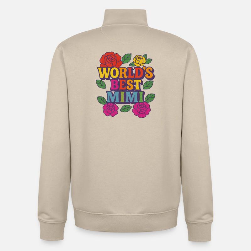 Die beste Mutter der Welt - Unisex Organic Zip Sweatshirt von Stanley/Stella - Cremebeige