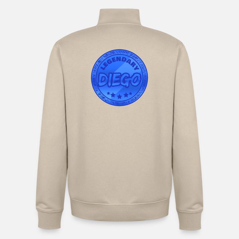 Diego as a gift idea - Unisex Organic Zip Sweatshirt by Stanley/Stella - desert dust