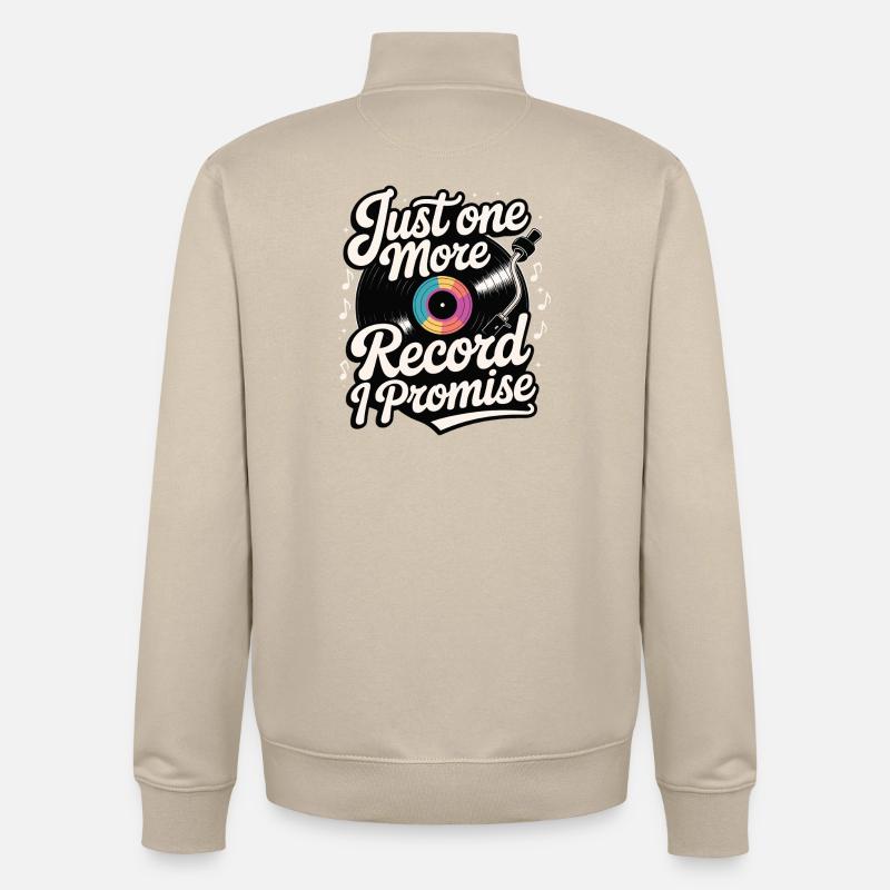 Nur noch eine Platte, versprochen - Unisex Organic Zip Sweatshirt von Stanley/Stella - Cremebeige