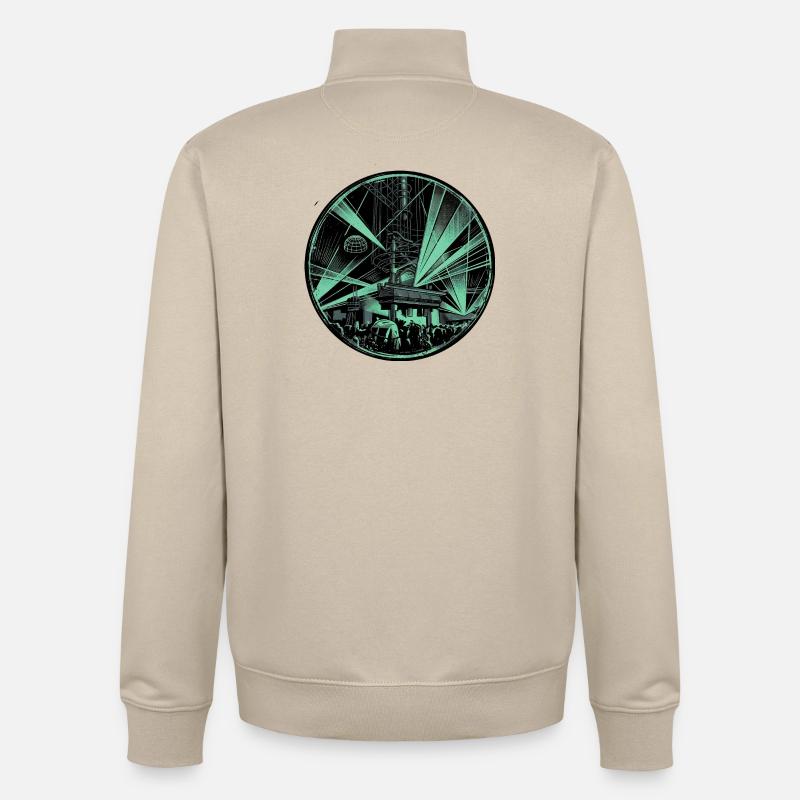 Techno Generation Electro - Sweat zippé unisexe en coton bio Stanley/Stella - beige crème