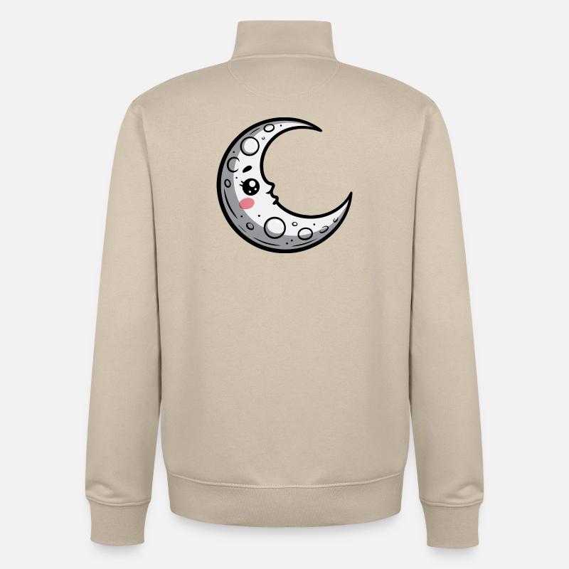 Moon - Unisex Organic Zip Sweatshirt by Stanley/Stella - desert dust