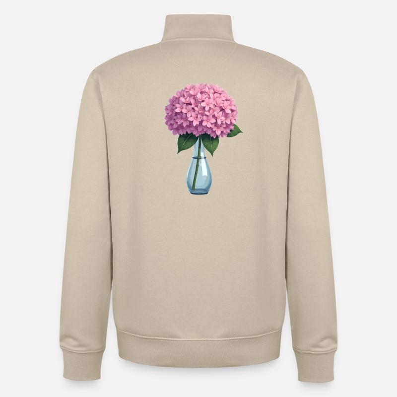Hydrangea - Unisex Organic Zip Sweatshirt by Stanley/Stella - desert dust