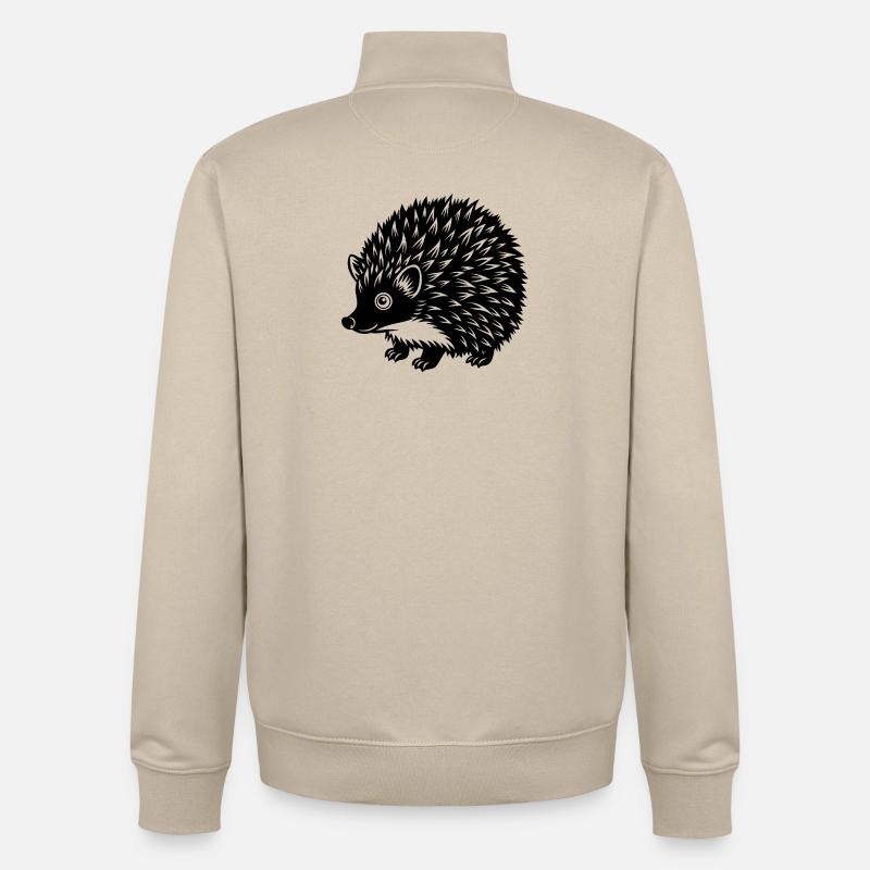 Hérisson - Sweat zippé unisexe en coton bio Stanley/Stella - beige crème