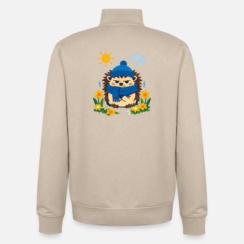 Printemps ? Non commandé ! - Sweat zippé unisexe en coton bio Stanley/Stella - beige crème