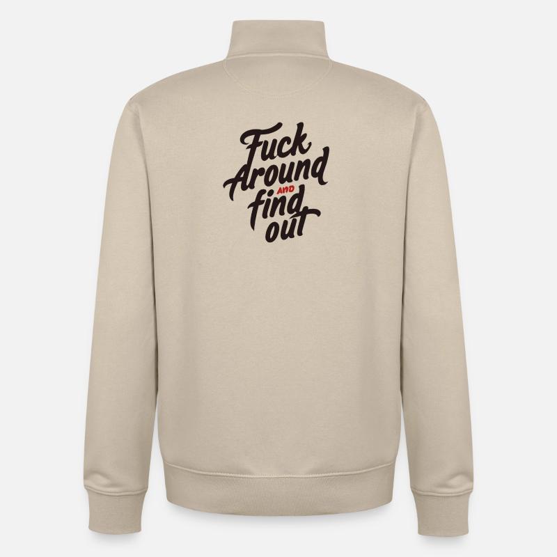 FaFo SORT - Stanley/Stella unisex sweatshirt med lynlås i økologisk - cremebeige