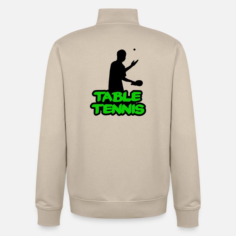 Neon Graffiti Table Tennis Lettering - Unisex Organic Zip Sweatshirt by Stanley/Stella - desert dust