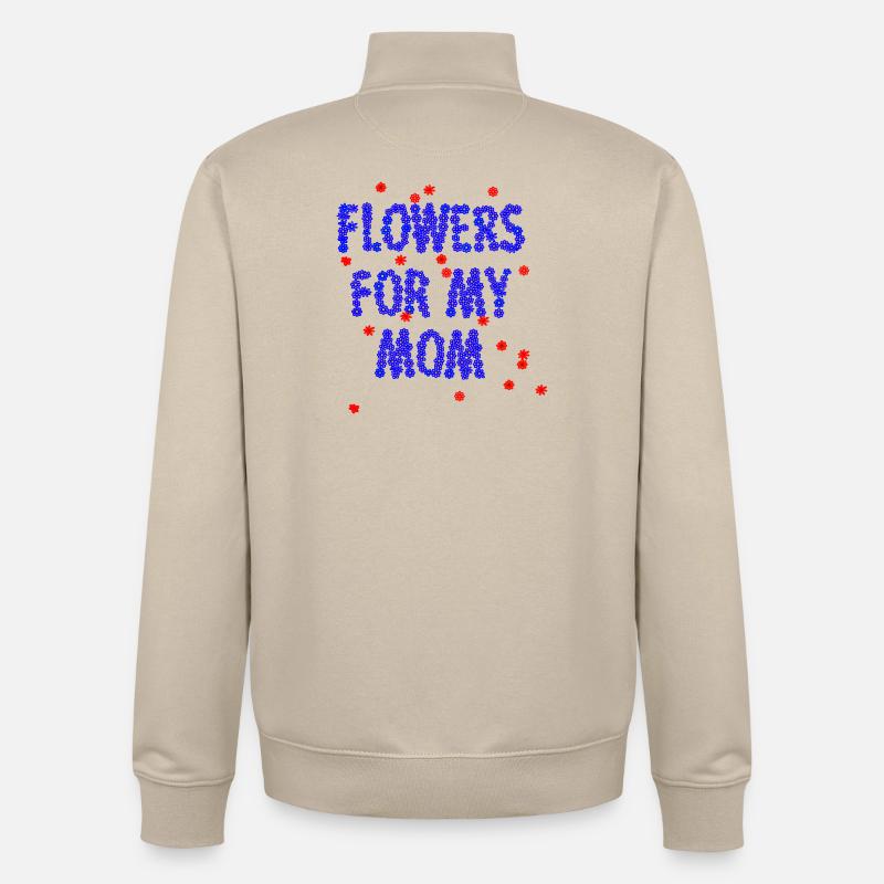 Des fleurs pour ma mère - Sweat zippé unisexe en coton bio Stanley/Stella - beige crème