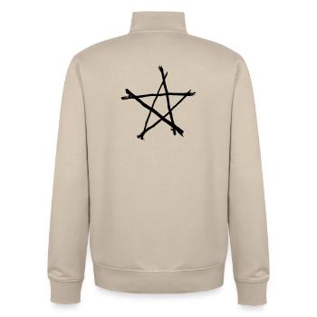 pentagramm - Unisex Organic Zip Sweatshirt von Stanley/Stella - Cremebeige - Hinten - AI Model Male 185 dark (185cm)
