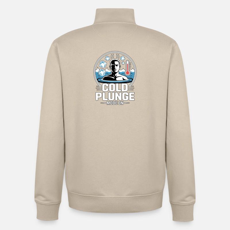 Cold Plunge Mode On Eisbaden - Unisex Organic Zip Sweatshirt von Stanley/Stella - Cremebeige