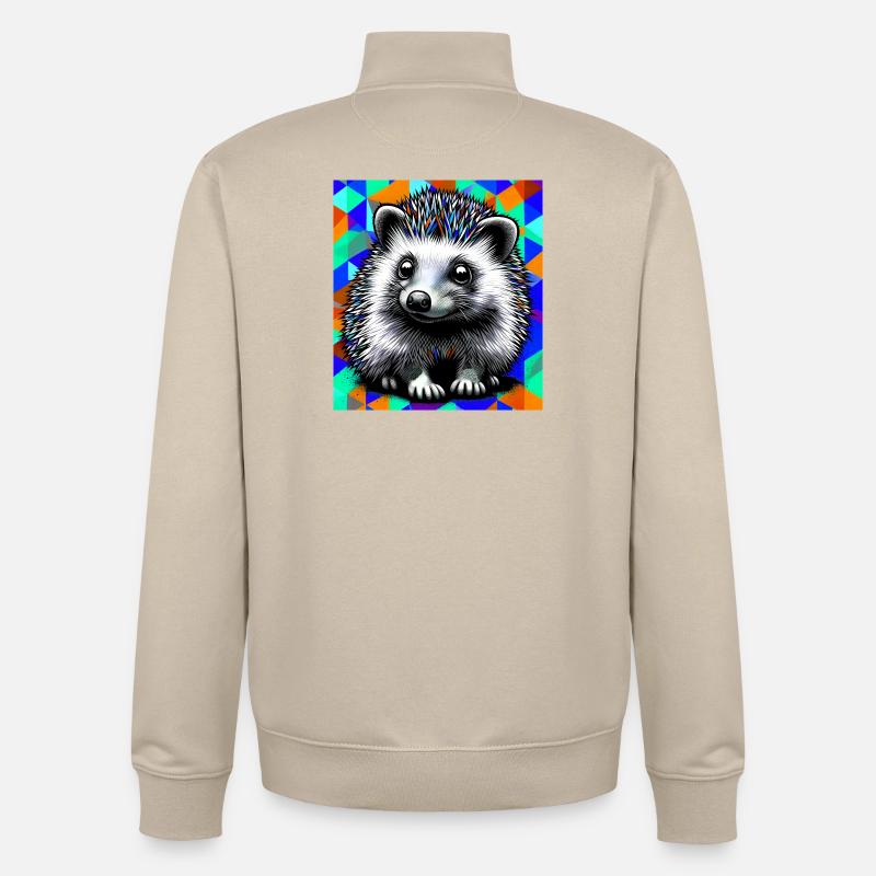 Igel - Unisex Organic Zip Sweatshirt von Stanley/Stella - Cremebeige