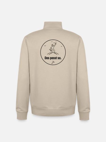 Dachdecker das passt so Stolz - Unisex Organic Zip Sweatshirt von Stanley/Stella - Cremebeige