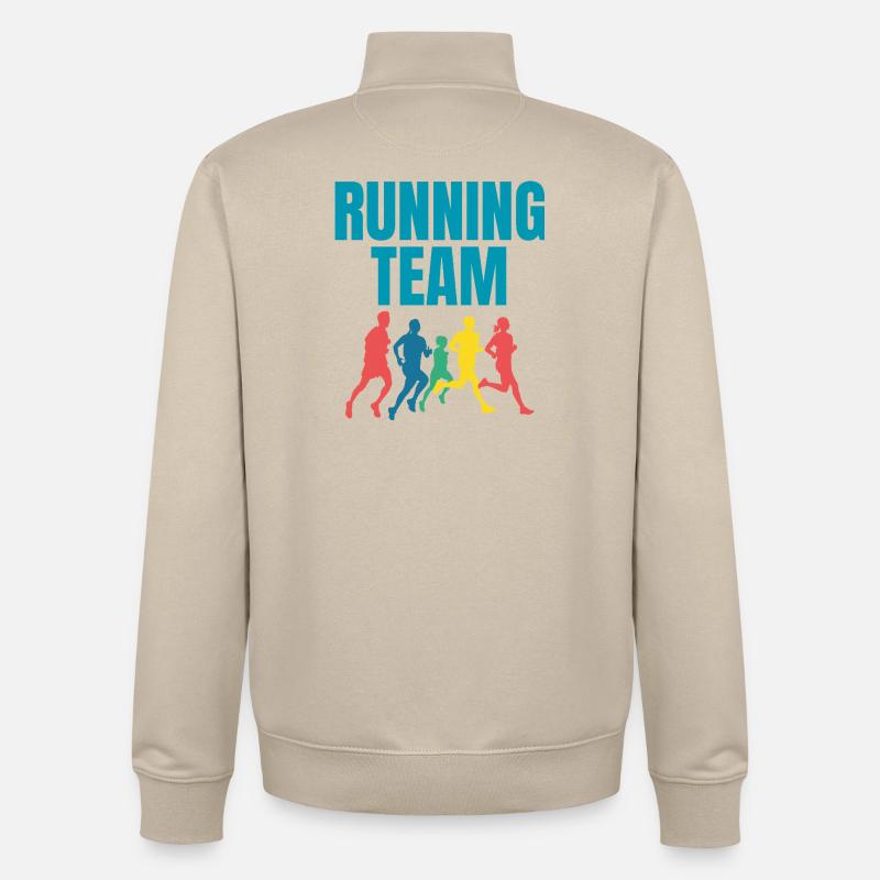 Équipe de course - Sweat zippé unisexe en coton bio Stanley/Stella - beige crème