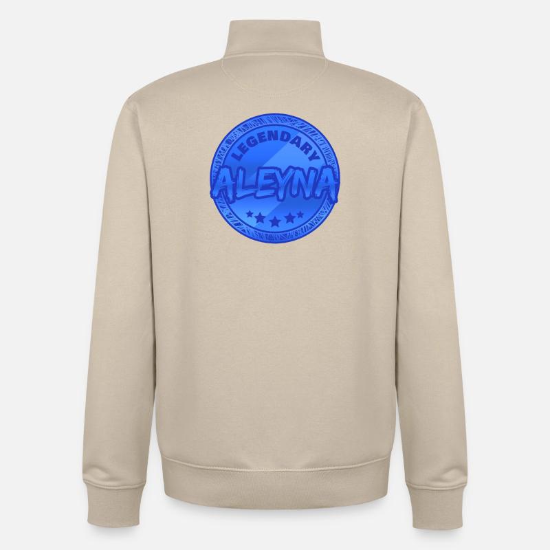 Aleyna comme idée de cadeau - Sweat zippé unisexe en coton bio Stanley/Stella - beige crème