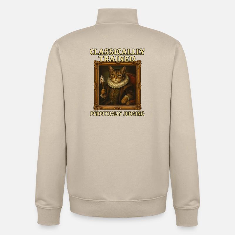 Classically Trained Perpetually Judging Renaissanc - Unisex Organic Zip Sweatshirt von Stanley/Stella - Cremebeige