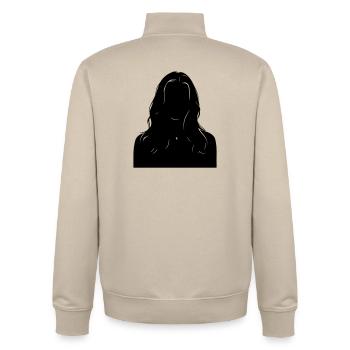 Sillouhette woman - Sweat zippé unisexe en coton bio Stanley/Stella - beige crème - Dos - AI Model Male 185 dark (185cm)