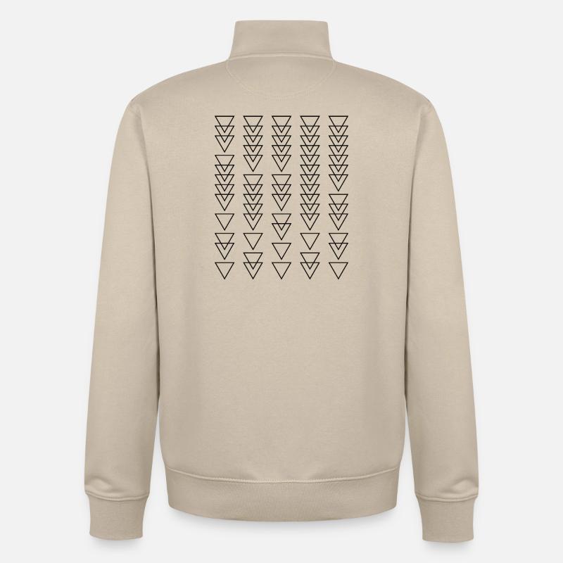 Triangles Pattern design - Unisex Organic Zip Sweatshirt by Stanley/Stella - desert dust