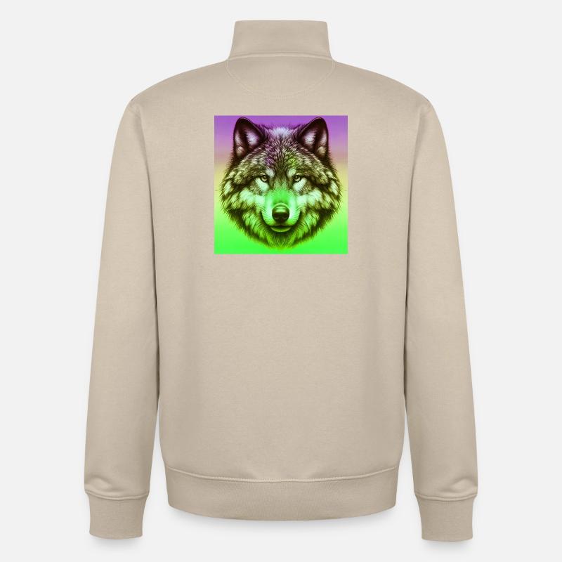 Wolf - Unisex Organic Zip Sweatshirt von Stanley/Stella - Cremebeige