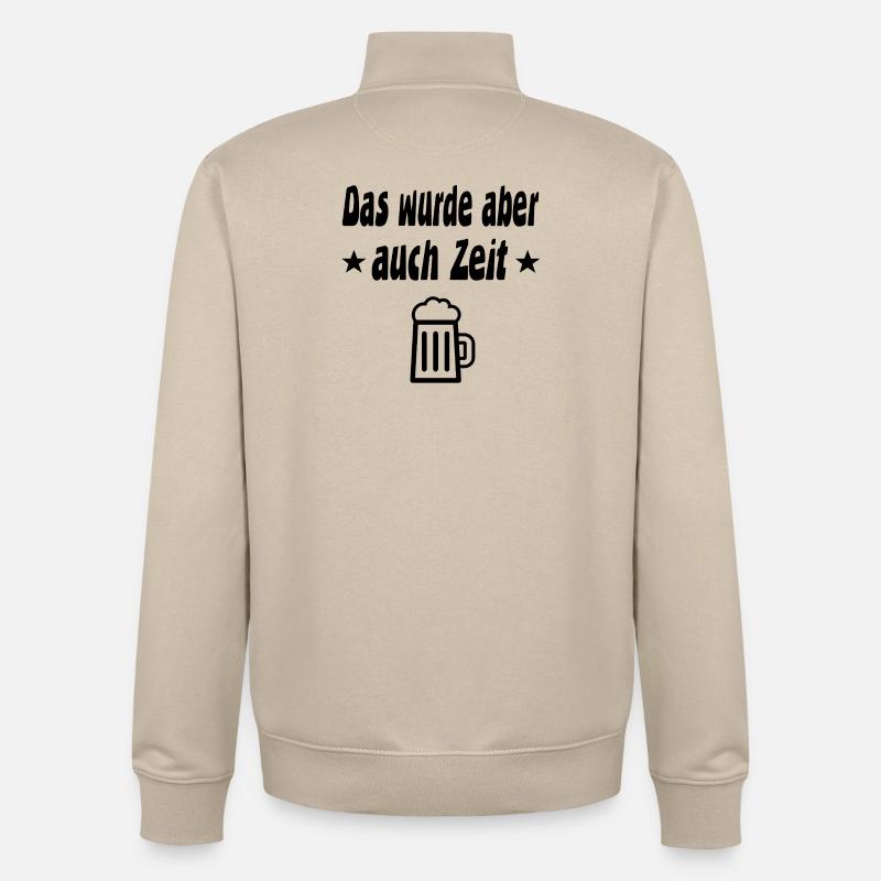 Bier - Unisex Organic Zip Sweatshirt von Stanley/Stella - Cremebeige
