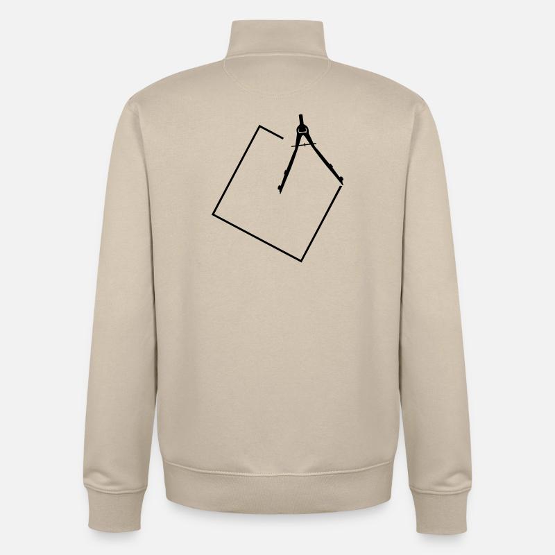 Compas - Sweat zippé unisexe en coton bio Stanley/Stella - beige crème