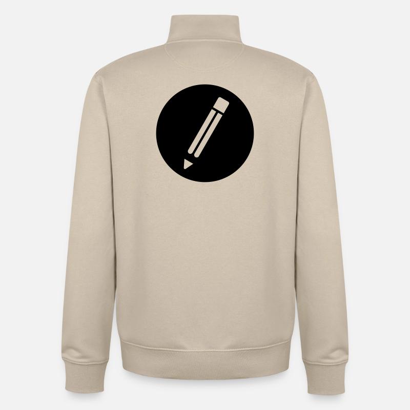 Crayon - Sweat zippé unisexe en coton bio Stanley/Stella - beige crème