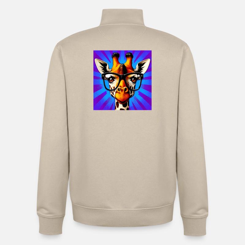 Giraffe - Unisex Organic Zip Sweatshirt von Stanley/Stella - Cremebeige