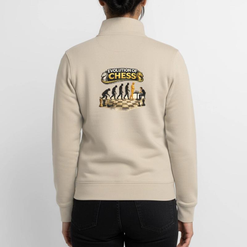 Évolution des échecs Sweat zippé unisexe en coton bio Stanley/Stella