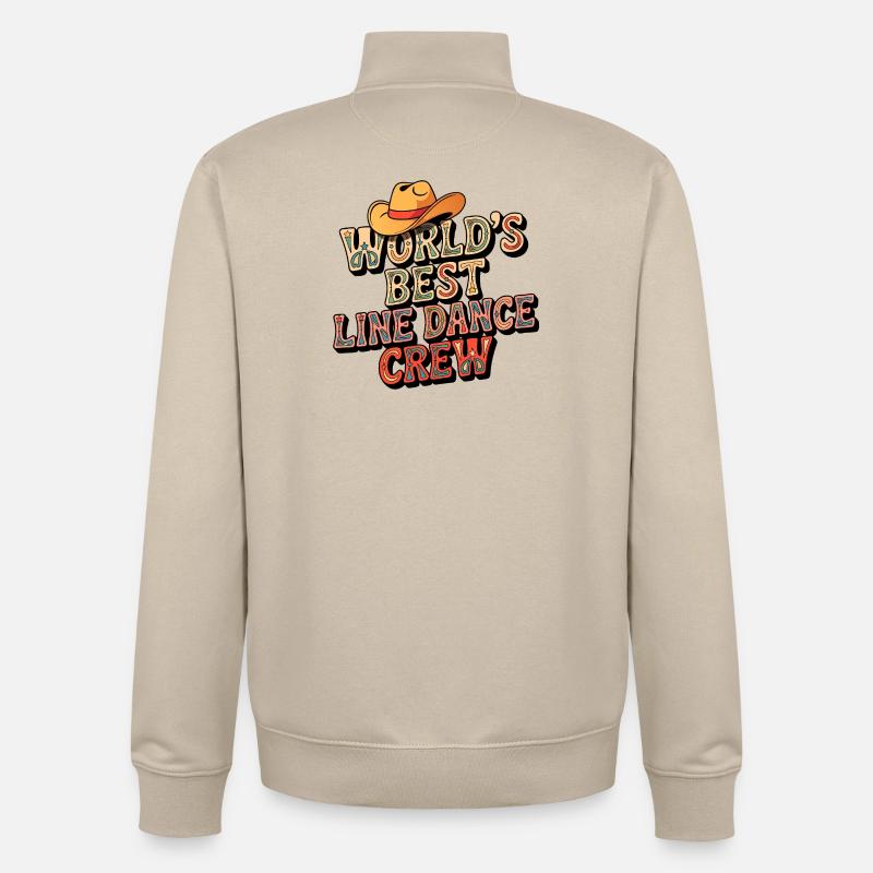 World's Best Line Dance Crew - Unisex Organic Zip Sweatshirt by Stanley/Stella - desert dust