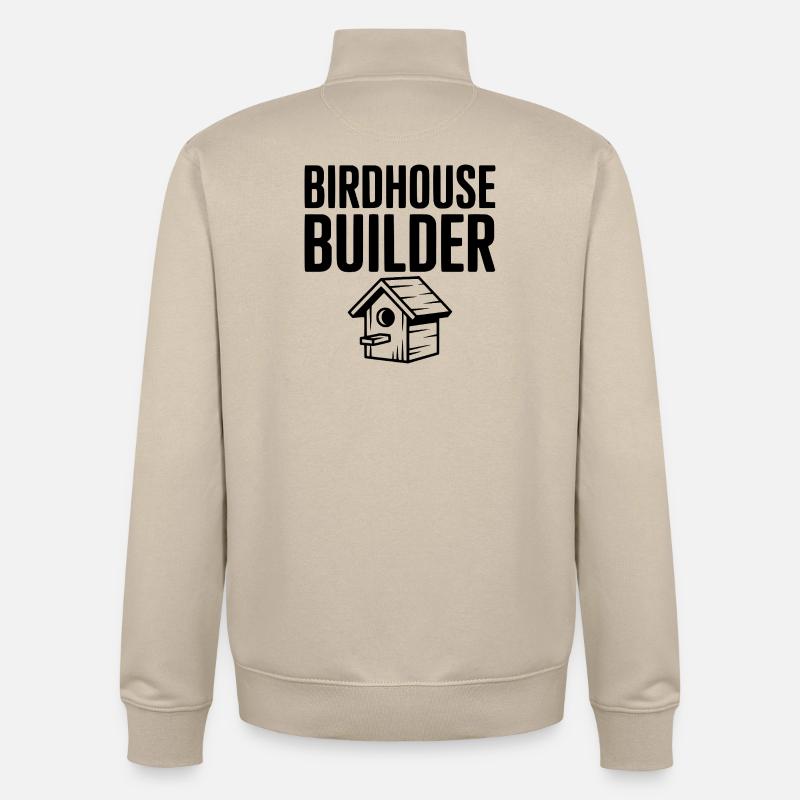 Constructeur de maisons à oiseaux - Sweat zippé unisexe en coton bio Stanley/Stella - beige crème