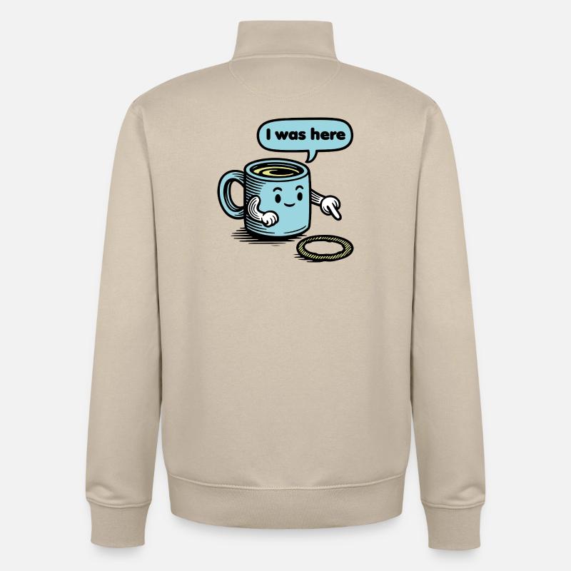 Diction de Lusitger Coffee - Sweat zippé unisexe en coton bio Stanley/Stella - beige crème