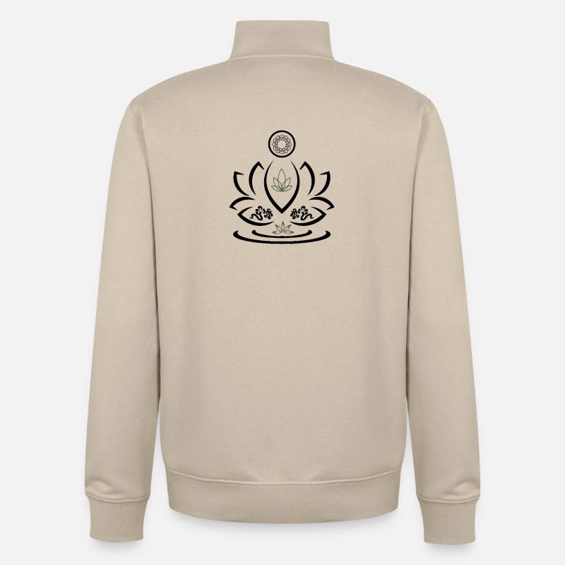 Modèles de l’Est - Sweat zippé unisexe en coton bio Stanley/Stella - beige crème