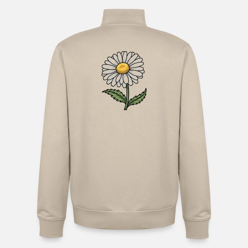 Gänseblümchen - Unisex Organic Zip Sweatshirt von Stanley/Stella - Cremebeige