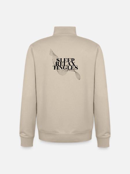 ASMR Flow: Sleep, Relax, Tingles - Unisex Organic Zip Sweatshirt by Stanley/Stella - desert dust