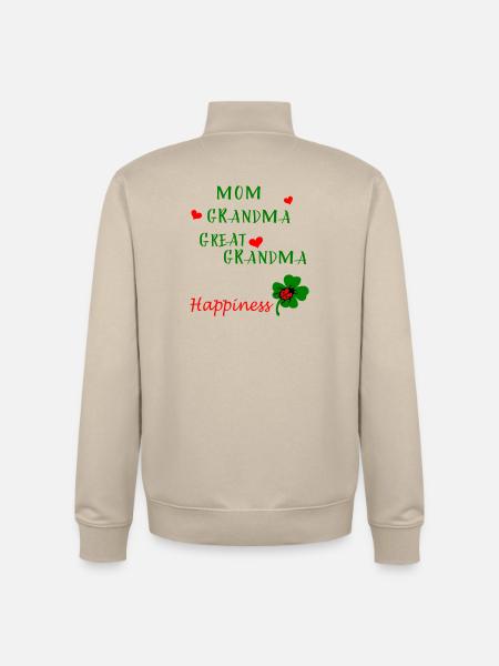 Mom Grandma - Unisex Organic Zip Sweatshirt by Stanley/Stella - desert dust