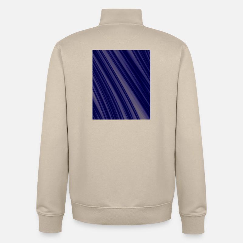 Navy Diagonal Structures - Unisex Organic Zip Sweatshirt by Stanley/Stella - desert dust