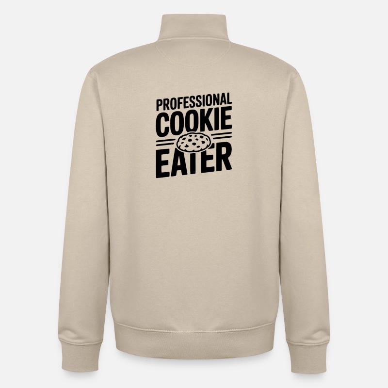 Mangeur de biscuits professionnel - Sweat zippé unisexe en coton bio Stanley/Stella - beige crème