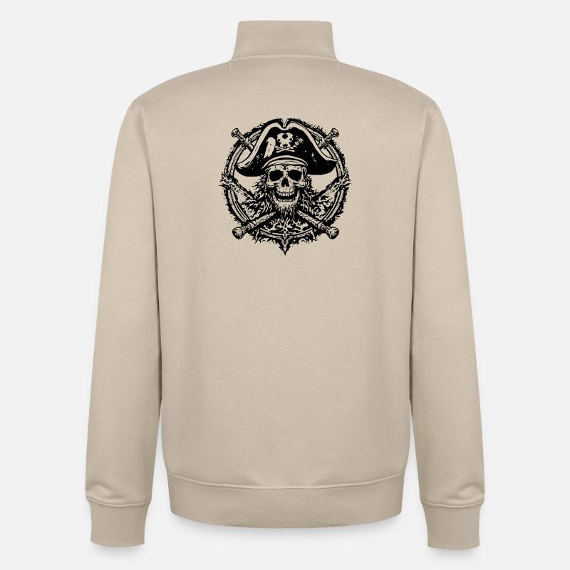 sketch_effect_fusaint - Unisex Organic Zip Sweatshirt von Stanley/Stella - Cremebeige