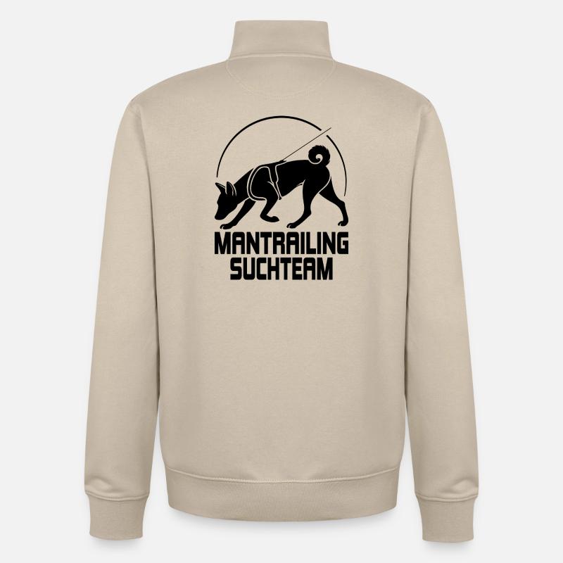 Basenji Mantrailing Suchteam Hunde Wilsigns - Unisex Organic Zip Sweatshirt von Stanley/Stella - Cremebeige