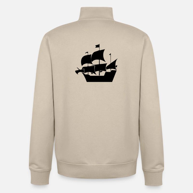 Voile - Sweat zippé unisexe en coton bio Stanley/Stella - beige crème