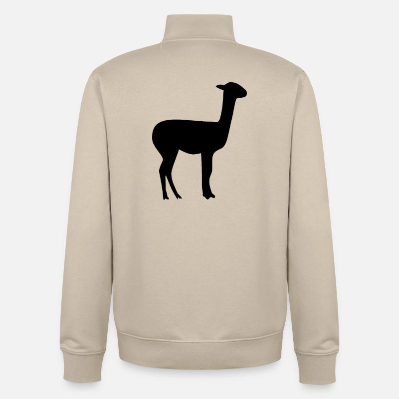 lama - Sweat zippé unisexe en coton bio Stanley/Stella - beige crème