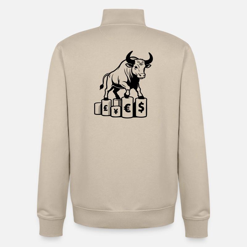 Belleger Taurus - Unisex Organic Zip Sweatshirt by Stanley/Stella - desert dust