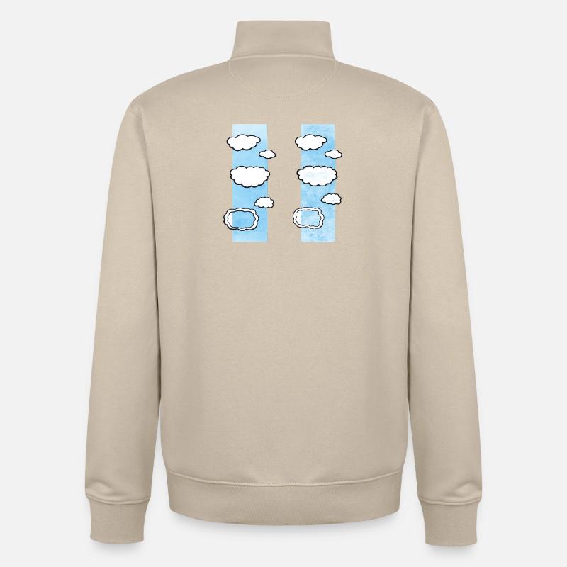 Cloud Columns on Sky Strips - Unisex Organic Zip Sweatshirt by Stanley/Stella - desert dust