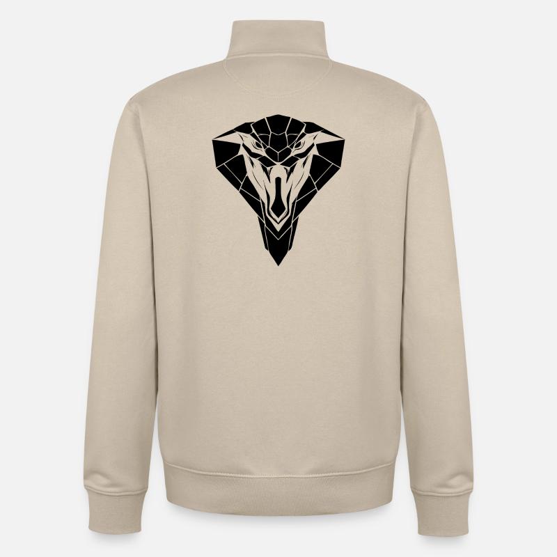 Style Cobra – Danger & Élégance - Sweat zippé unisexe en coton bio Stanley/Stella - beige crème
