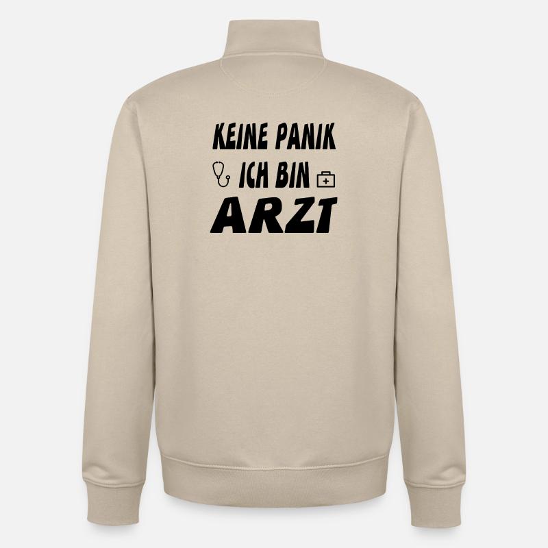 Arzt - Unisex Organic Zip Sweatshirt von Stanley/Stella - Cremebeige