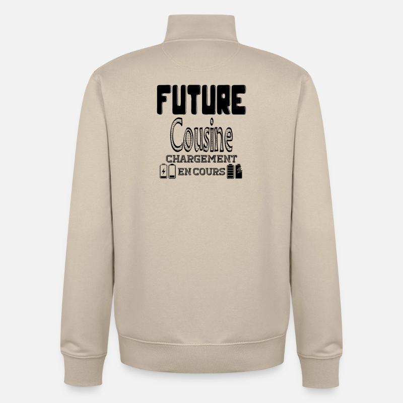 Future Cousine Chargement En Cours - Sweat zippé unisexe en coton bio Stanley/Stella - beige crème