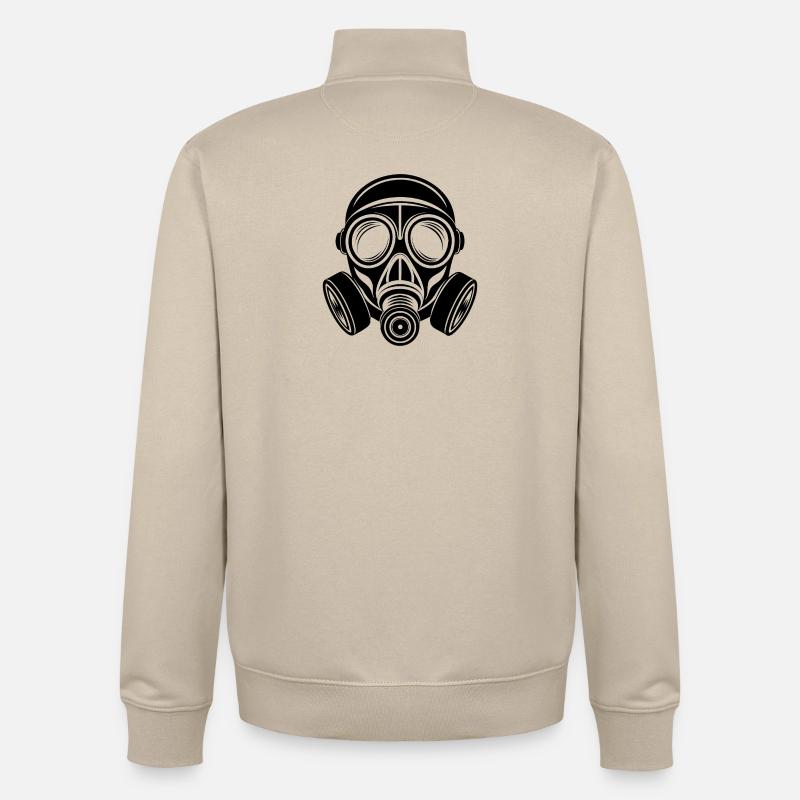 Masque à gaz - Sweat zippé unisexe en coton bio Stanley/Stella - beige crème