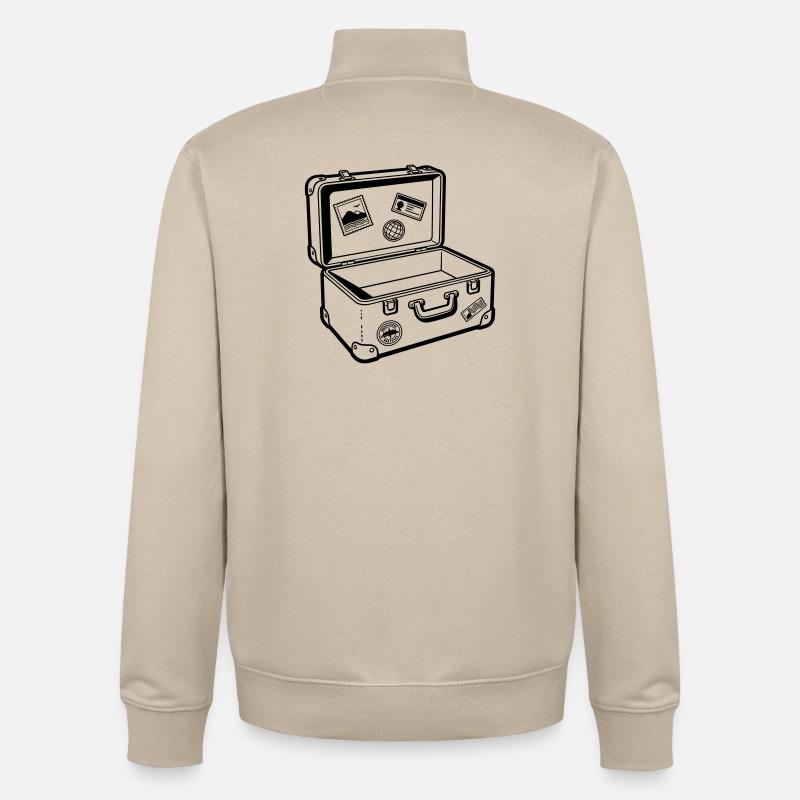 voyager - Sweat zippé unisexe en coton bio Stanley/Stella - beige crème