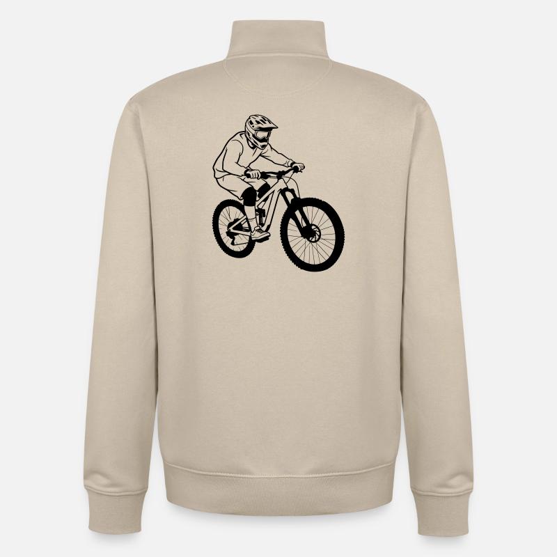 VTT de descente - Sweat zippé unisexe en coton bio Stanley/Stella - beige crème