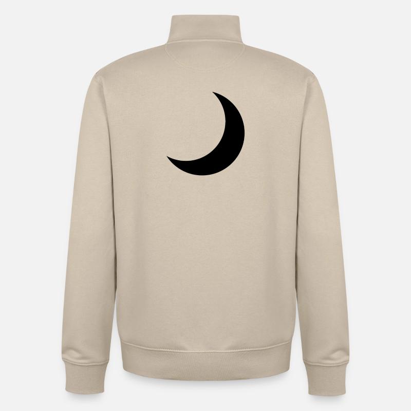 Demi-lune - Sweat zippé unisexe en coton bio Stanley/Stella - beige crème
