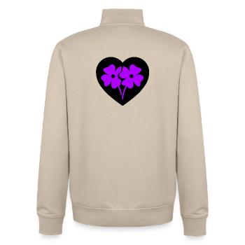 Blumen - Unisex Organic Zip Sweatshirt von Stanley/Stella - Cremebeige - Hinten - AI Model Male 185 dark (185cm)