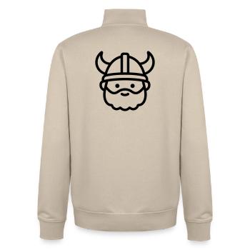 Wikinger - Unisex Organic Zip Sweatshirt von Stanley/Stella - Cremebeige - Hinten - AI Model Male 185 dark (185cm)